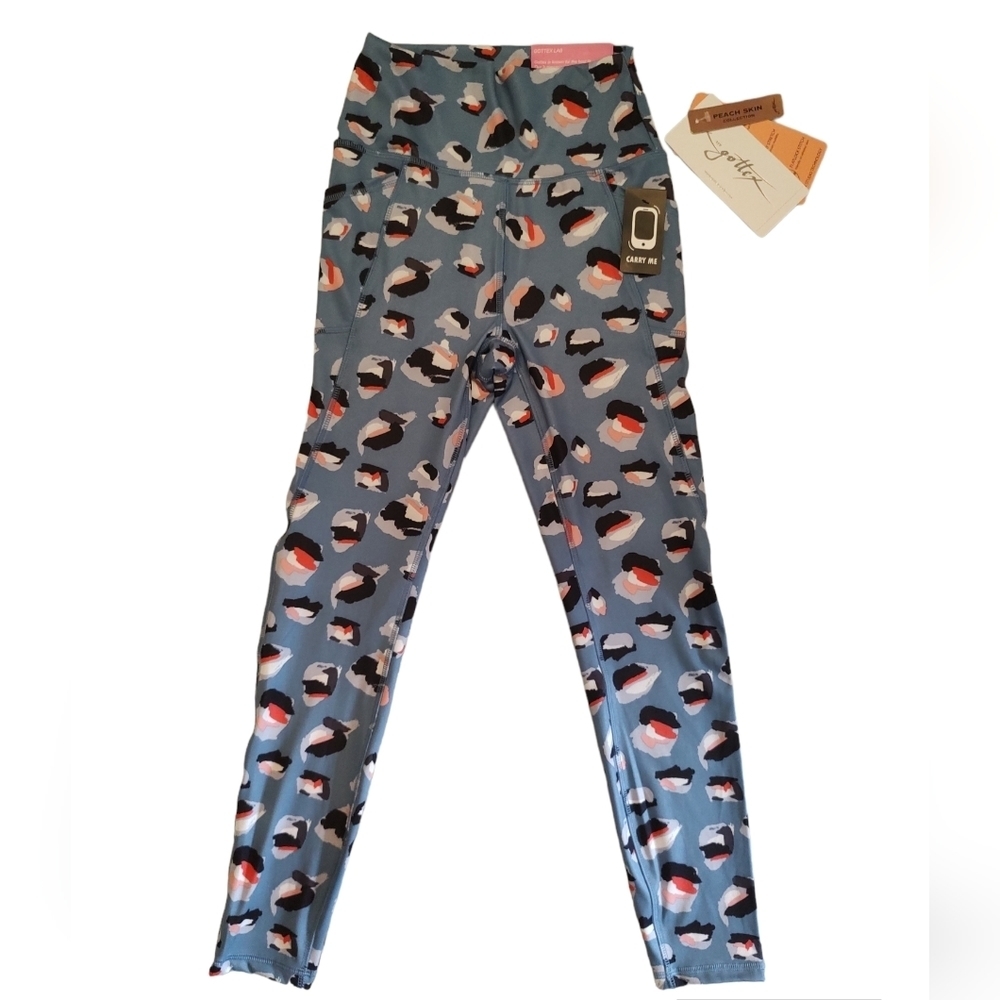 Gottex Inter-Luxe Ankle Length Leggings Peach Skin Collection Sz.XS NWT
